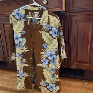 Breakwater Brown Floral Shirt XXL
